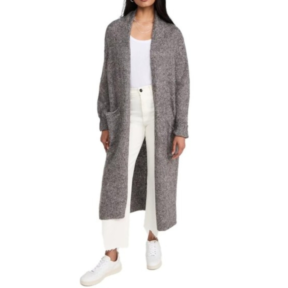 Z Supply Audrey Duster Cardigan Sweater in Charcoal Heather Medium Great